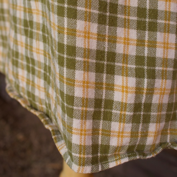 John Galt 100% Cotton Plaid Flannel 90's Style Mini Dress - Picture 9 of 17